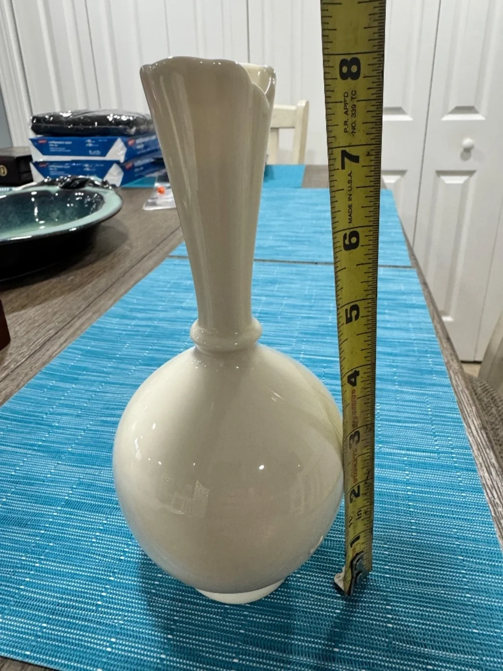 Vintage Lenox Ivory Porcelain Deco Style bud Vase  USA